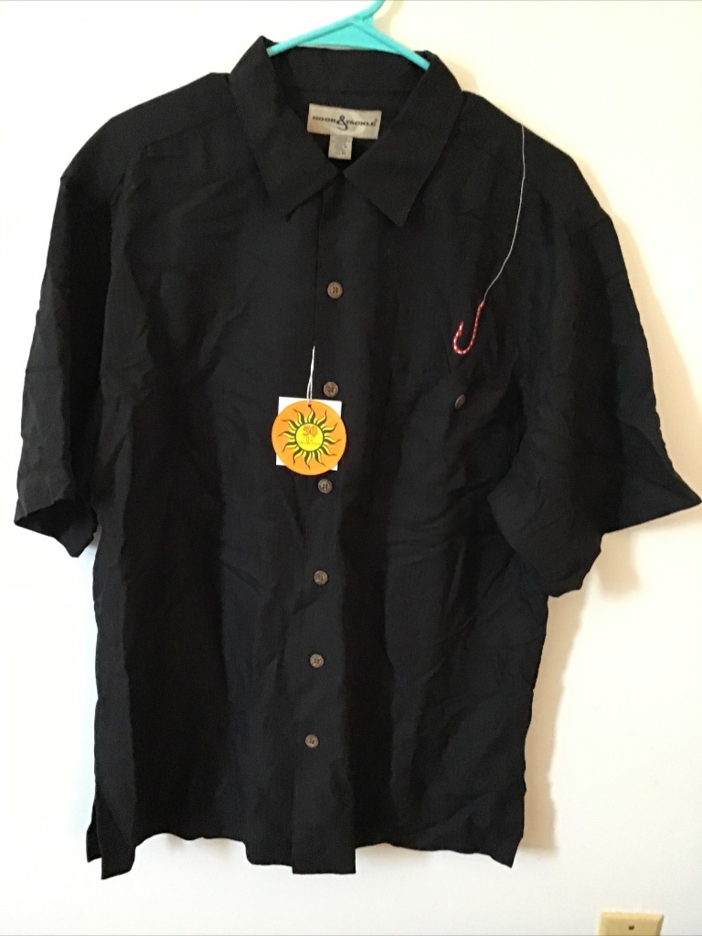 Hook & Tackle Mens Black Embroidered Limited Edition Shirt